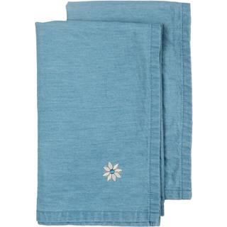 Sagaform Eden denim stofserviet 45x45 cm 2-pak Blå