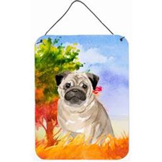 """" Caroline's Treasures Fall Fawn Pug Door Hanging Prints Wall-Decor multicolor """"