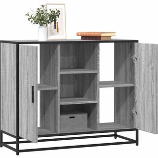 skænk 92x35x76 cm konstrueret træ grå sonoma-eg