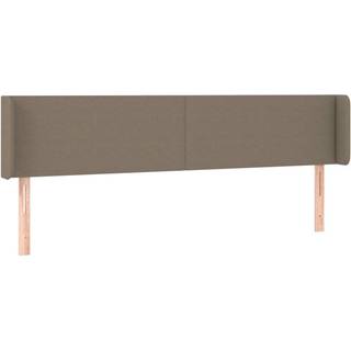 sengegavl med LED-lys 163x16x78/88 cm stof gråbrun