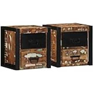 Sengeskab 40X35X40 Cm Massivt Ru Mangotræ - 2 / Massivt genanvendt træ