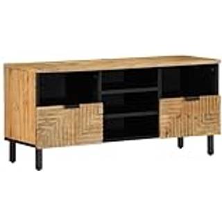 tv-bord 100x33x46 cm massivt mangotræ brun