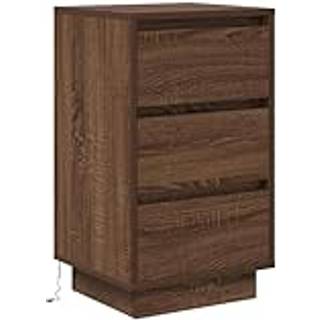 Sengeskab Med Led-Lys 38X34X - 1 / Brun eg / 65 cm