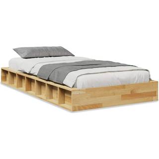 Sengeramme Uden Madras Massivt Træ Eg - 80 x 200 cm