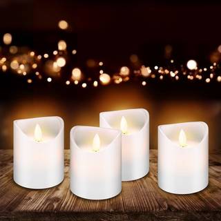Goobay LED-vokslys med timerfunktion - 4-pak