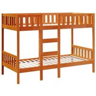 Køjeseng Massivt Fyrretræ Voksbrun - Gyldenbrun / 90 x 190 cm