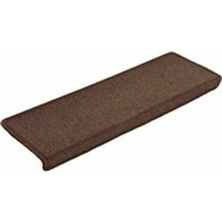 trappemåtter 30 stk. 65 x 21 x 4 cm kaffebrune rektangulære kanter