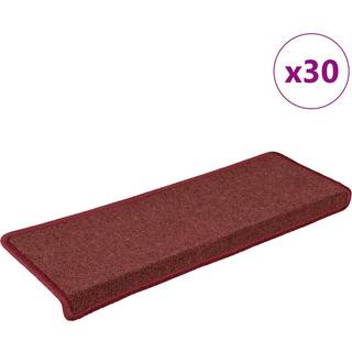 trappemåtter 30 stk. 65x21x4 cm bordeaux rektangulær kant