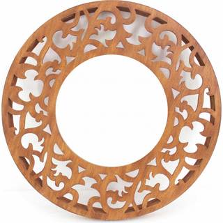 23,5 x 23,5 x 1,75 brun traditionel tr? - v?g spejl