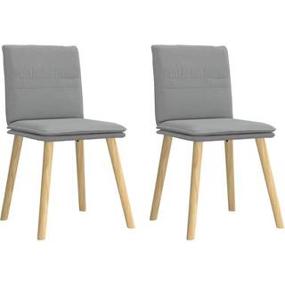 spisebordsstole 2 stk. stof lysegrå