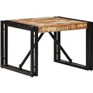 sofabord 50x50x35 cm massivt genbrugstræ flerfarvet