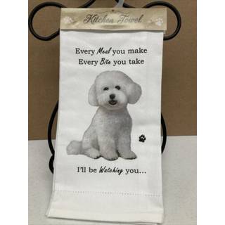 Bichon Frize Kitchen Håndklæde - Blød stærkt absorberende - Bichon Frize Gifts - Diskhåndklæder til vask af opvask