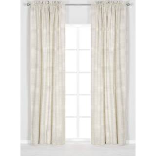 Vævede, ternede panelgardiner 2-pack