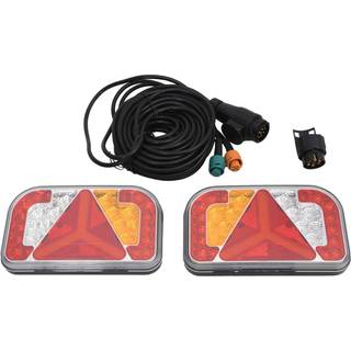trailerlygter 2 stk. 24x5x14,5 cm 12 V LED-pære rød