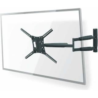 Nedis - Fuld Motion TV Vægbeslag | 13 - 86 " | Maksimal vægt: 60 kg | Vipbar | Kan drejes | Minimum vægafstand: 70 mm | Maksimal vægafstand: 1020 mm | 3 Drejepunkt(er) | ABS / Stål | Sort - TVWM1790BK