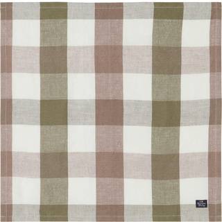Lexington Checked Linen/cotton Serviet 50x50 Cm /olivengrøn - Servietter & Tilbehør Bomuld Brun - 12433003-8061-NA10