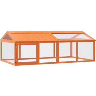 løbegård 200x112,5x74 cm massivt fyrretræ brun