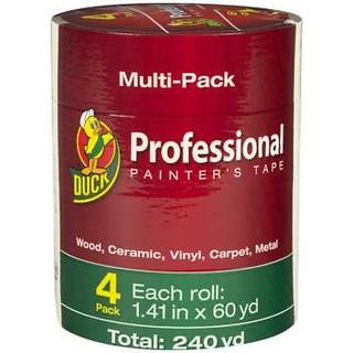 Duck Brand Professional Painter's Tape 4-Pack 1.41 """" X 60 yd. Beige (1362492)