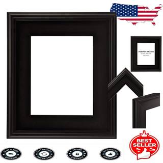 Kreativ Mark Plein Air Wooden Picture Frame - 11x14 Sort - Professionel enkelt ramme til kunstpaneler Str?kkede l?rredsbilleder og mere glas og b