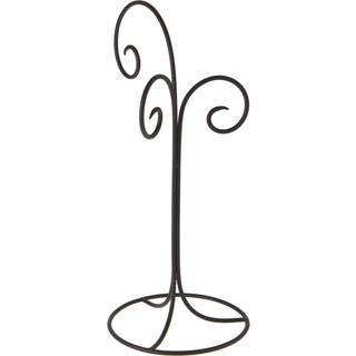 Bards sorte smedejern 3 arm ornament stand 17 """" H x 7,5 """" W x 7,5 """" D -pakke med 2