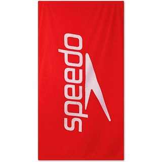 Speedo Logo Towel Red/White