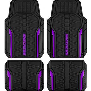 Skechers bilgulvmtter Heavy Duty gummi bilmtter Fuldt st gulvmtter til alle vejrforhold Vandttte TrimTo Fit Universal gulvbelgning Biltilbe