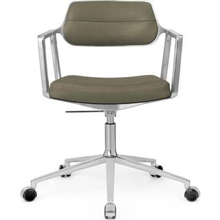 Vipp453 swivel+ kontorstol bosco grøn poleret stel hjul