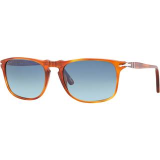 Persol Mand PO3059S 96/S3 Solbriller Acetat Brun Blå Firkantet Polariseret