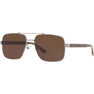 Gucci Mand GG0529S 002 Solbriller Metal Ruthenium Brun Pilot Normal