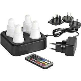 Duni LED lys 7cm Ø4cm 13 timer sæt a 4 stk.genopladelige  varm hvid