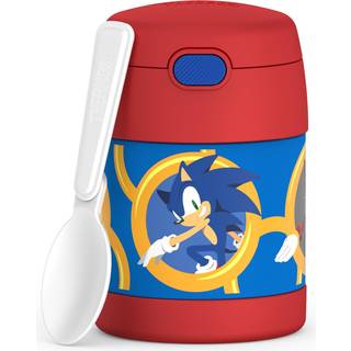 Thermos FUNtainer 10 oz rustfrit stål vakuumisoleret børnemadbeholder med ske - Sonic the Hedgehog