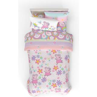 Franco Peppa Pig Kids Bedding Super Soft Comforter og Sheet Set med Sham 5 -stykke dobbeltst?rrelse (officielt licenseret produkt)