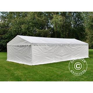 Opbevaringstelt Garagetelt Basic 2-i-1, 5x10m PE, Hvid