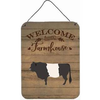 """" Caroline's Treasures Belted Galloway Cow Welcome Door Hanging Prints Wall-decor multicolor """"