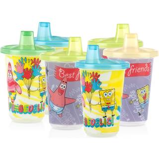 Nuby 6 Pack Polypropylen Wash eller kast genanvendelige kopper & l?g med tud nickelodeon SpongeBob SquarePants 10 oz.