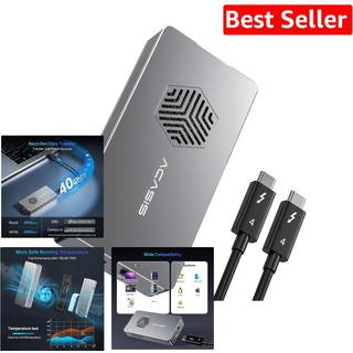 ACASIS 40 Gbps M.2 NVME SSD-kabinet med k?leventilator TBU 401 Pro for M1 M2 Pro/Max-kompatibel med USB4/3.2/3.1/3.0/2.0 Support SSD St?rrelse 22