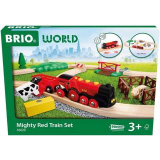 BRIO Mighty Red Togsæt med tog 36029 - lyd og lys