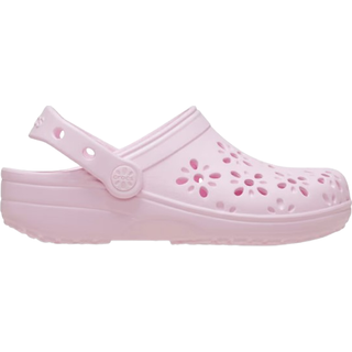 Crocs kids Classic Floral Cut-Out Clogs Pink Milk 28