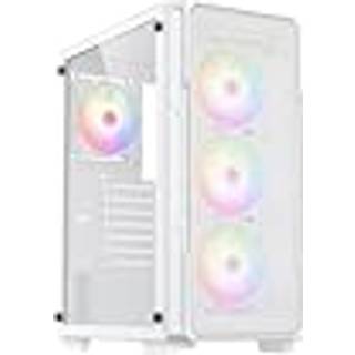 RAIDMAX VECTOR V212 Spelchassi - Förinstallerad 4x Static RGB Color Fans stöder 240 mm vattenkylare fullstorlek Tempererad glasnätfront passar 31