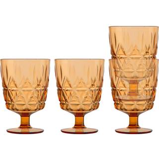 Sagaform Picknick Juni glas 4-pakke Amber