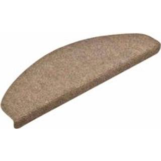 Selvklæbende Trappemåtter Tuftet Farvet Creme - 30 / 65 x 21 x 4 cm