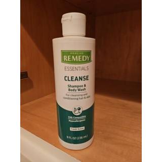 Medline Remedy Essentials Shampoo og Body Wash (8 fl oz) Frisk duft Full Body Cleanser med Aloe til voksne og ældre let skylninggel til badeskole