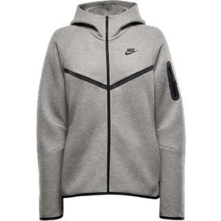 Nike Sportswear Tech Fleece Windrunner-hættetrøje med lynlås til kvinder - grå - XXL (EU 52-54)