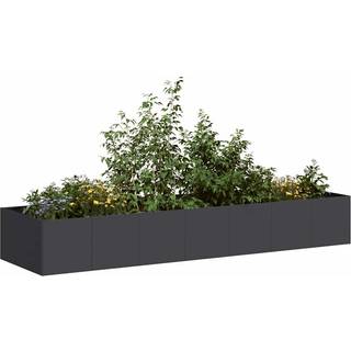 Plantekasse Sort Koldvalset Stål Stål/Sort - 280 x 80 x 40 cm