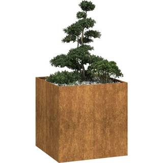 Plantekasse Rustfarvet Forvitringsstål Forvitret Stål/Brun - 80 x 80 x 80 cm