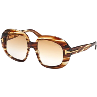 Tom Ford FT1237 55F 53 Solbriller Kvinder Tortoiseshell - Shiny Striped Brown Tortoise - 53mm