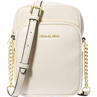 MK Jet Set Travel Medium Pebbled Leather Crossbody Bag - Natural - Michael Kors - ONE SIZE