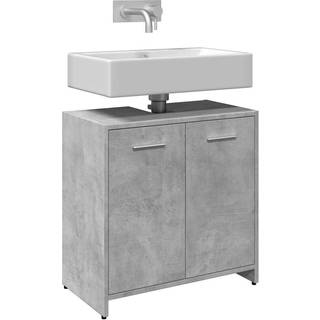 Badeværelsesskab 60X33X61 Cm Konstrueret Træ - Betongrå