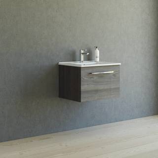 Dansani Mido+ møbelsæt 61cm m/Amber vask og 1 skuffe, Pine grey