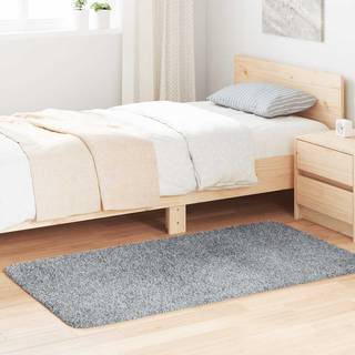 Shaggy Gulvtæppe Navarra Høje Luv Polyester Sølvgrå - Rektangulær / 80 x 150 cm